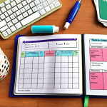 **Image Prompt:** A well-organized study planner spread open on a desk, highlighting sections for "Diergezondheid" (Animal Health), "Voeding" (Nutrition), and "Wetgeving" (Legislation). Include study materials like flashcards, handwritten notes, and a colorful mind map. Capture a sense of focused study and effective planning, perhaps with a steaming mug of coffee nearby. Focus on the organization aspect.
